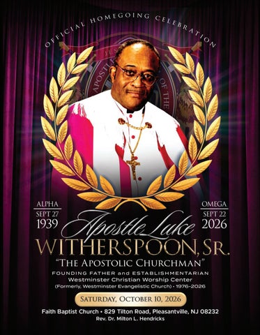 Apostle Luke Witherspoon, Sr. by Christopher Coley - Issuu