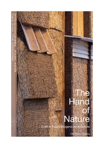 The Hand of Nature: Craft in Future Biogenic Architecture