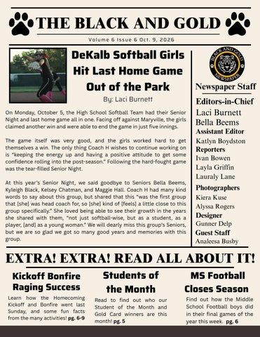 The Black and Gold Volume 6 Issue 6 October 2nd, 2026 (1)