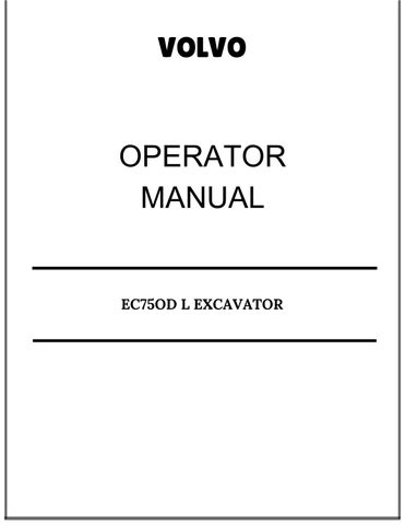 VOLVO EC75OD L EXCAVATOR OPERATOR MANUAL 