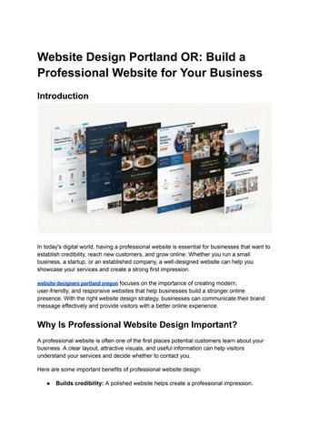 Website Design Portland