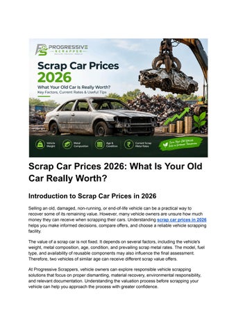 Scrap Car Prices 2026_ What Is Your Old Car Really Worth