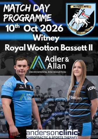 Witney RFC Match Programme 10 Oct 2026
