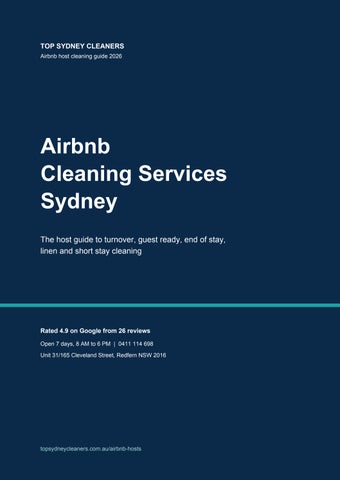 Airbnb Cleaning Sydney: Complete Guide for Hosts