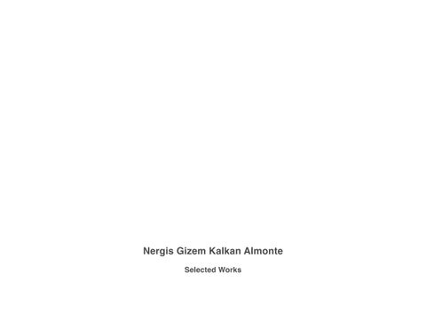 Nergis Gizem Kalkan Almonte - Architectural Designer - Portfolio