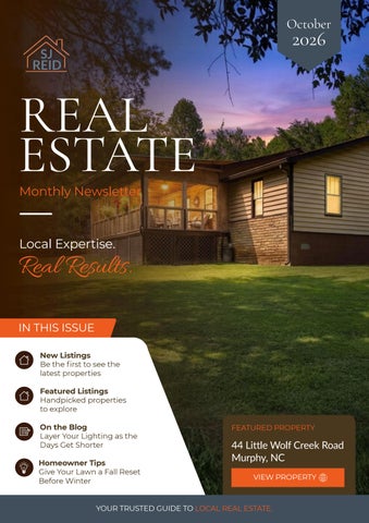SJ Reid Realty - October 2026 Newsletter