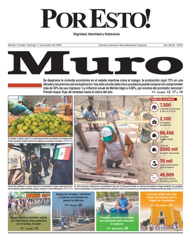 PORTADA POR ESTO MERIDA, DOMINGO 11 DE OCTUBRE DE 2026