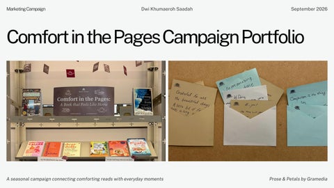 Comfort in the Pages Campaign Portfolio - Dwi Khumaeroh Saadah