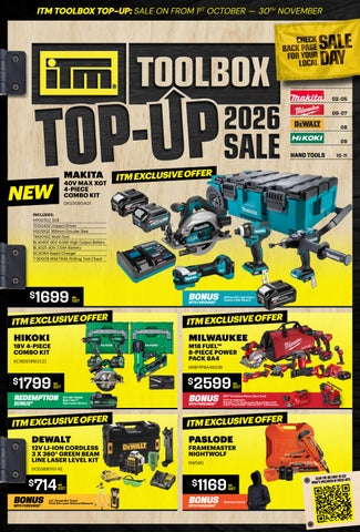 The ITM Toolbox Top-Up Catalogue 2026