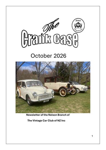 VCC Nelson Crankcase October 2026
