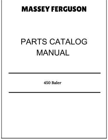 Massey Ferguson 450 Baler Parts Catalog Manual 