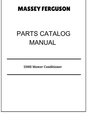 Massey Ferguson 1316S Mower Conditioner Parts Catalog Manual