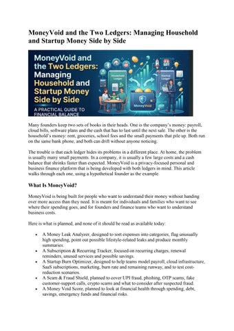 MoneyVoid and the Two Ledgers