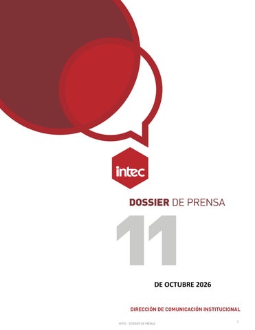 Dossier de prensa 11 de Octubre 2026