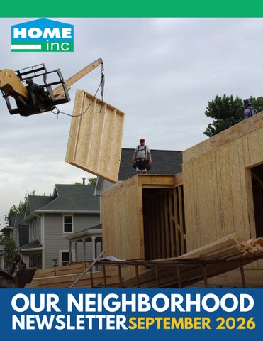 Our Neighborhood Newsletter - September 2026 