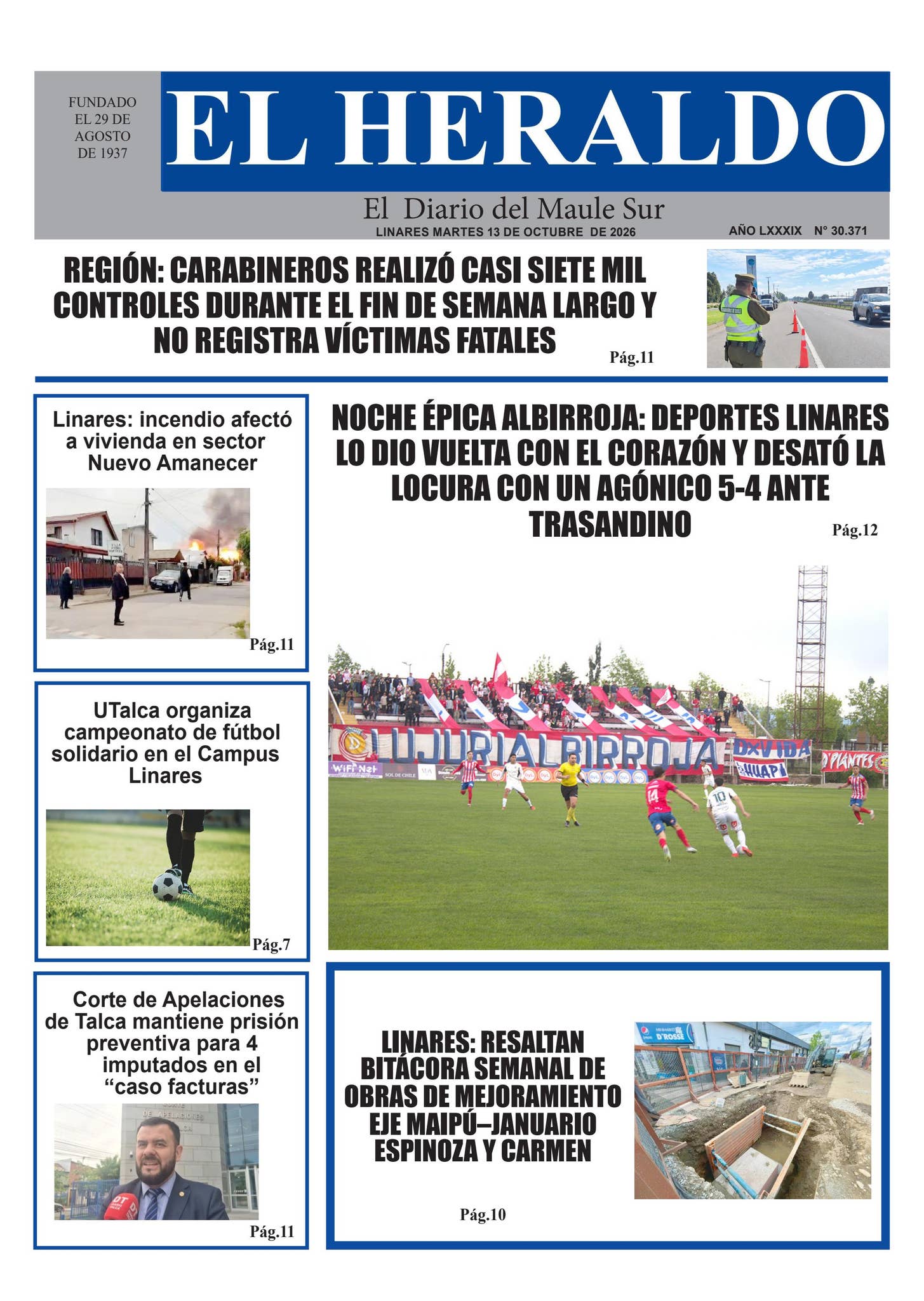Martes 13 de octubre 2026