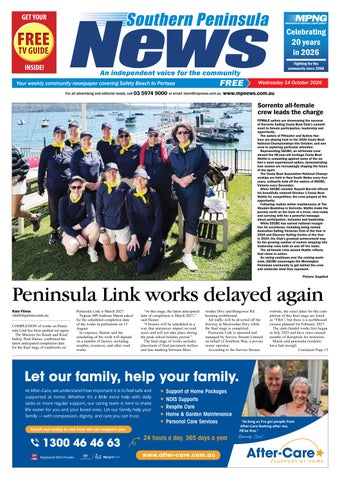 Southern Peninsula News 14th October 2026