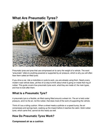 What Are Pneumatic Tyres_
