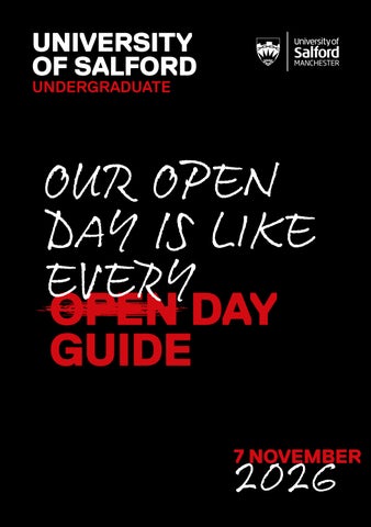 The University of Salford: November Open Day Guide 2026 