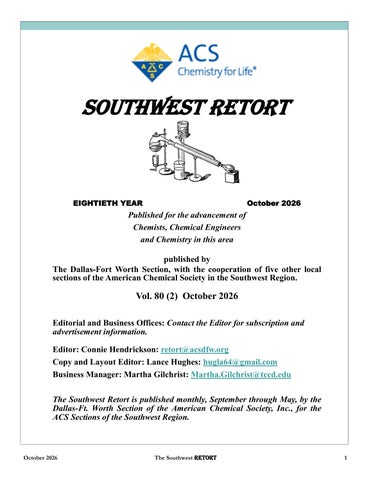 October 2026 Southwest Retort