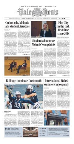 Yale Daily News — October 13, 2026.