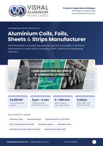 Vishal Aluminium Pvt Ltd | Precision Aluminium Products for Every Industry