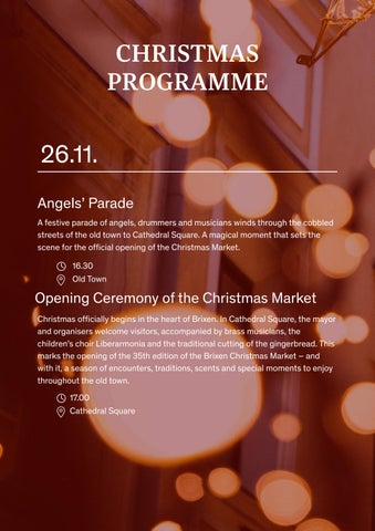 Programme Christmas Market Brixen 2026 ENG