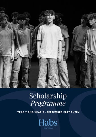 Habs Boys 11+ and 13+ Scholarship booklet - September 2027 entry