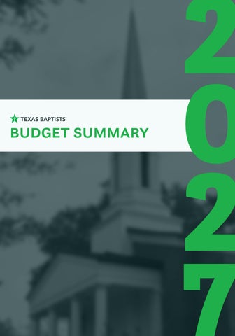 2027 TXB Budget Summary