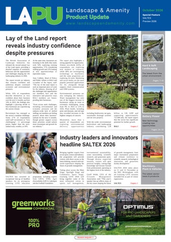 Landscape & Amenity Landscape & Amenity Product Update October 2026