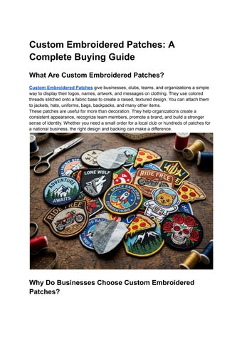 Custom Embroidered Patches_ A Complete Buying Guide
