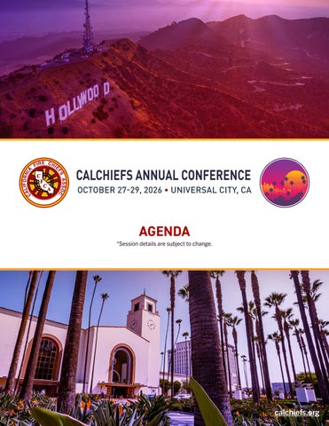 2026 CalChiefs Annual Conference - Agenda