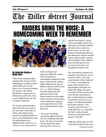 The Diller Street Journal - Vol. 39, Issue 1