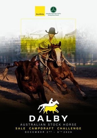 2026 DALBY AUSTRALIAN STOCK HORSE SALE 