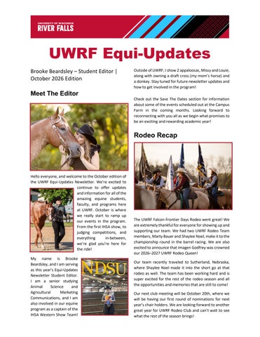 UWRF EquiUpdates October 2026 FINAL