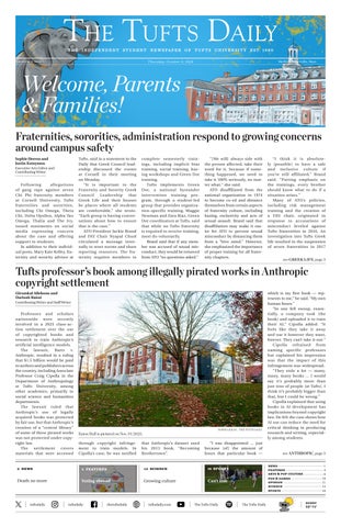 The Tufts Daily - Thursday, October 8, 2026 - Parent's Weekend