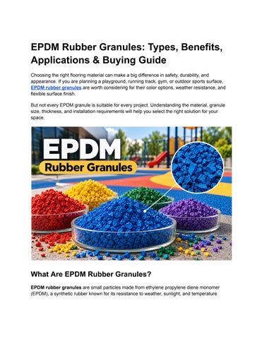 EPDM Rubber Granules