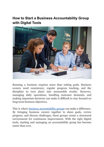How to Start a Business Accountability Group with Digital Tools