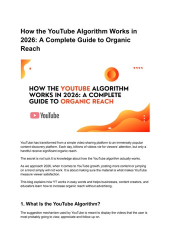 How the YouTube Algorithm Works in 2026_ A Complete Guide to Organic Reach