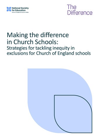 Making the Difference in Church schools report WEBSITE