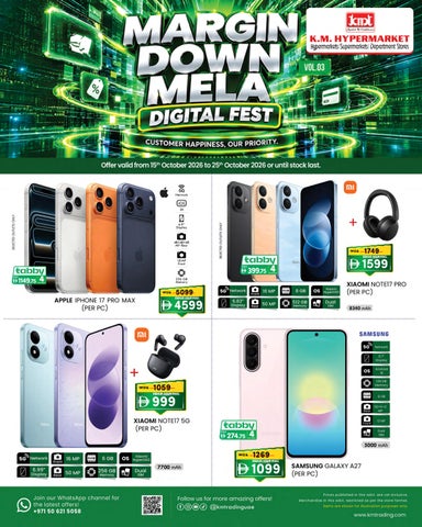 Margin Down Mela Vol. 03 Digital Fest - K.M. Trading UAE - 15 to 25 October 2026