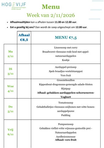 LDC menu november 2026