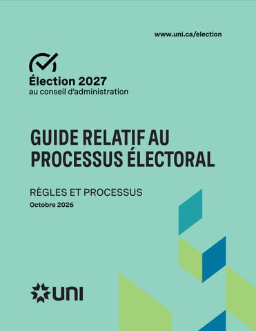 Guide relatif au processus électoral 2027