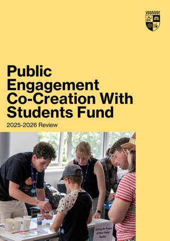 Public Engagement Co-Creation With Students Fund