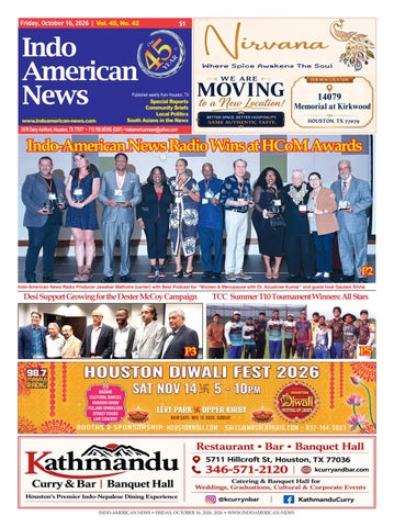 Indo-American News: October 16, 2026