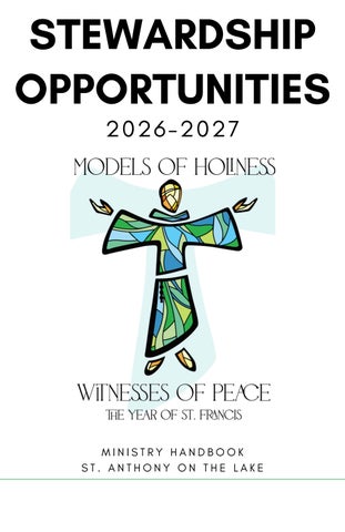 St. Anthony on the Lake Ministry Handbook 2027