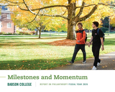 Babson College Report on Philanthropy  FY26