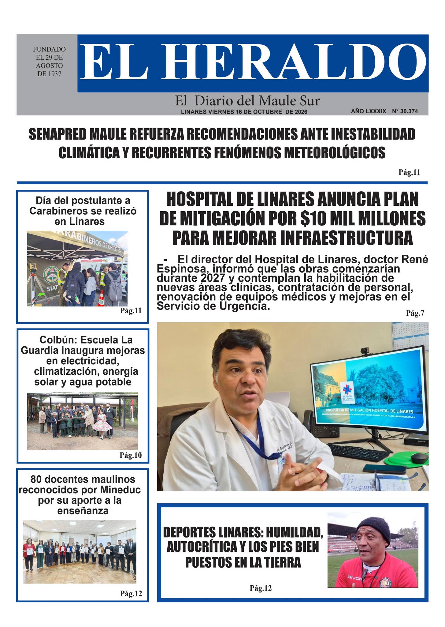 Viernes 16 de octubre 2026