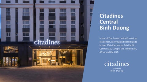 Ascott Vietnam - Citadines Central Binh Duong - Sales Presentation