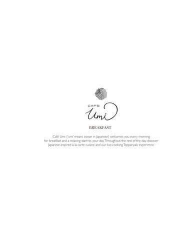 InterContinental Maldives Café Umi Breakfast Menu